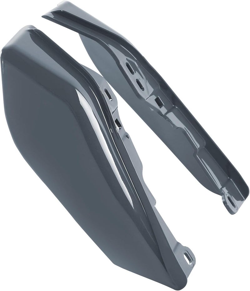 HR3 Custom Mid-Frame Air Deflectors Compatible with 2009-later Harley Road King Road Glide Street Glide Electra Glide Ultra Limited (Apple Green/Gunship Gray) (Style #2) - Image 4